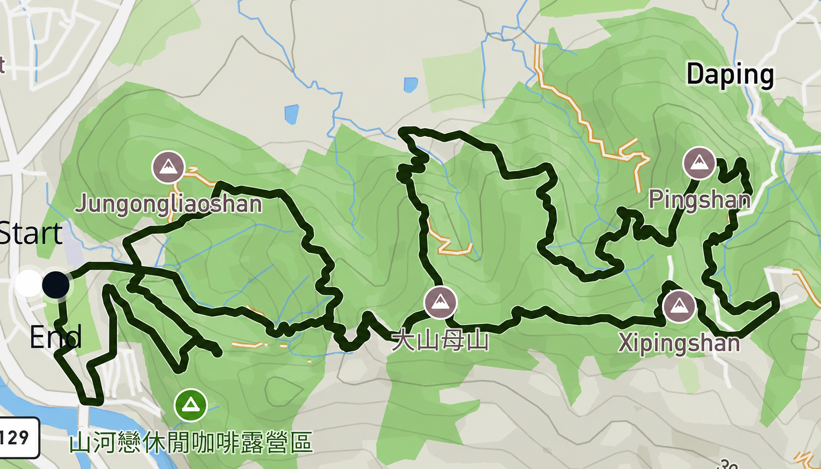 Route map placeholder for the Taichung WayMe TTT route